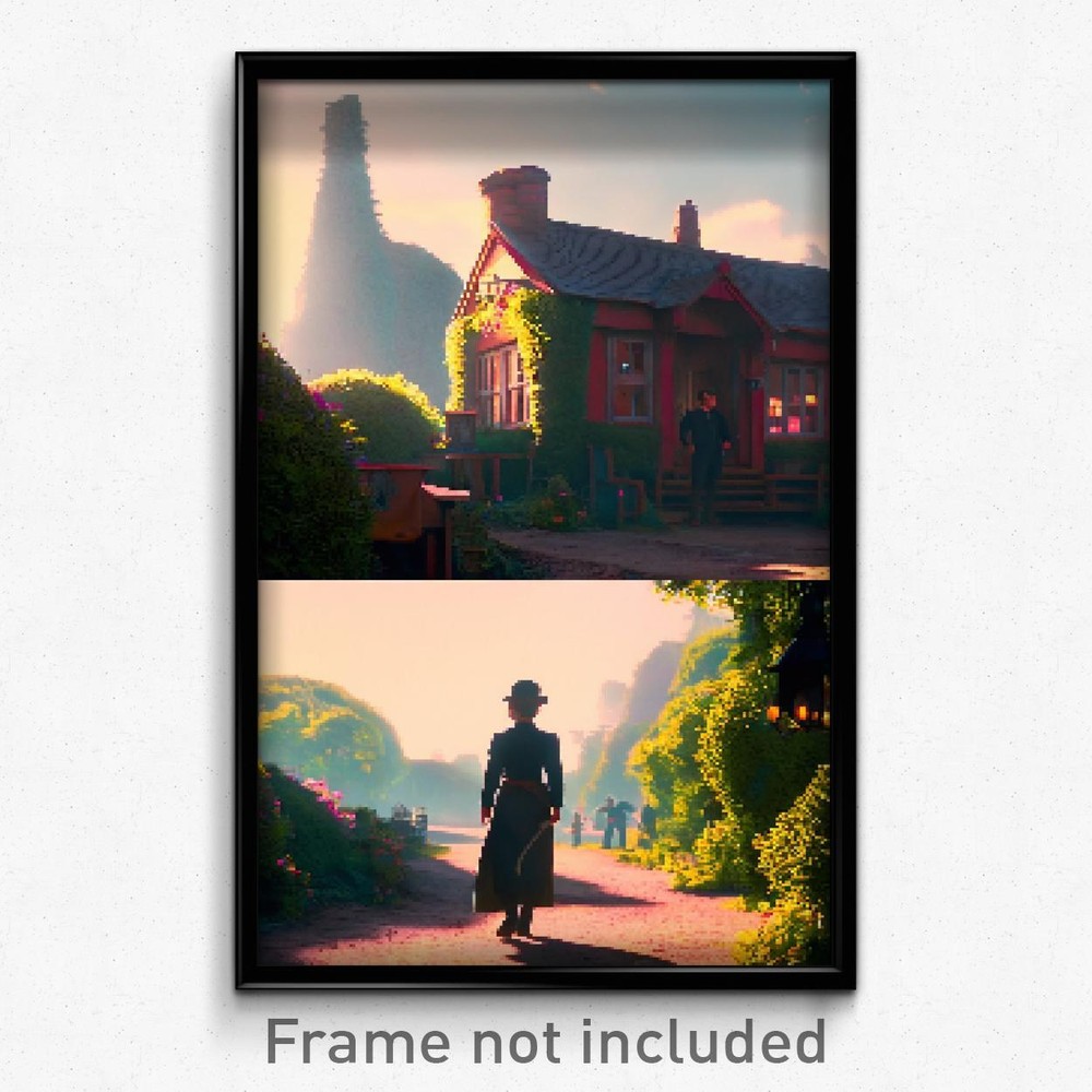 Pixel Art Poster - Quaint Relicry (8 Bit Psychedelic Trippy Video Game Print)