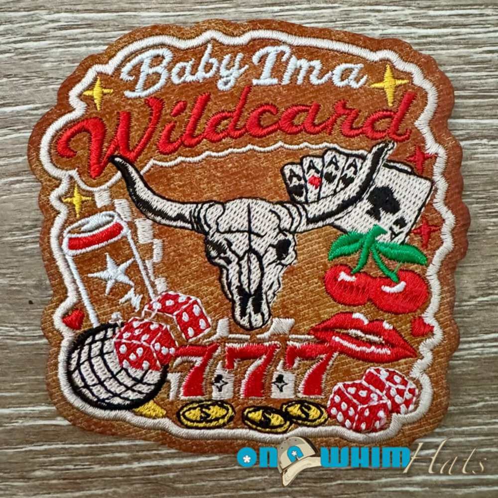 Wild Card Leather Iron-On Patch