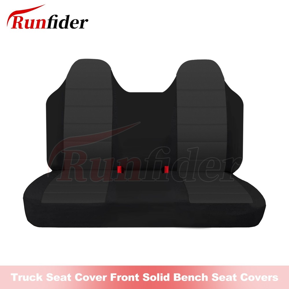 Front Solid Bench Seat Cover For Ford F150 F250 F350 1992-1998 No Center Armrest