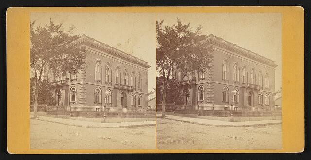 Photo:New Bedford Massachusetts Free City Library 1859-1929 Stereoview