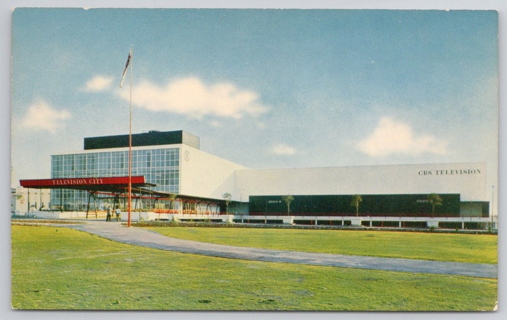 CBS Television City Los Angeles CA Postcard 1950s Hollywood Beverly Hills
