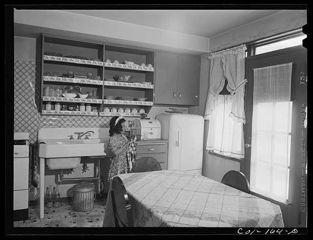 Chicago Illinois 1942 Rosemary Merchant Ida B Wells Housing Project kitchen
