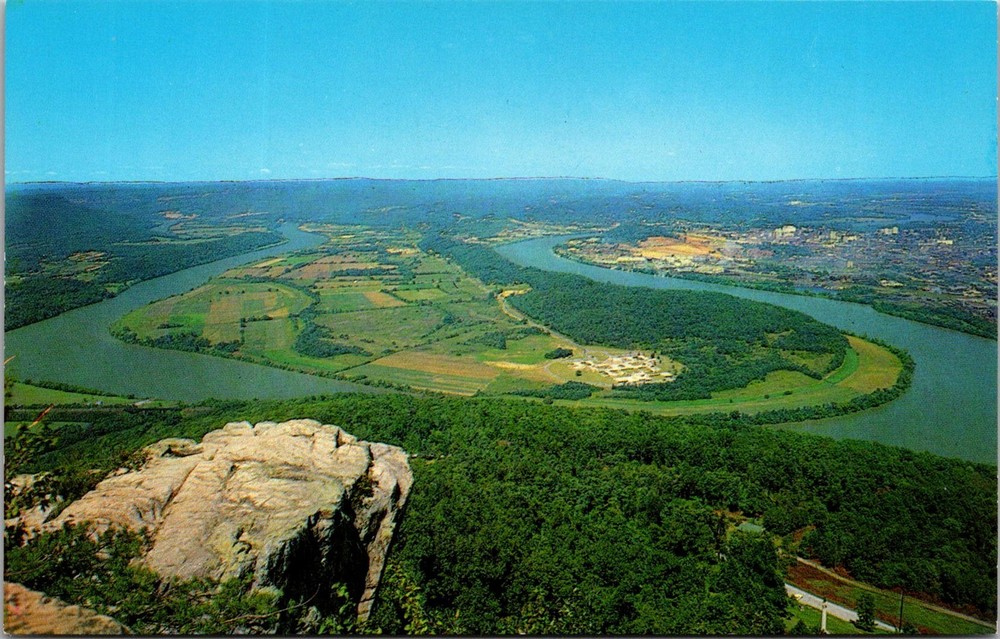 Dr Jim Stamps Postcard Moccasin Bend From Point Lookout Chattanooga Tennessee