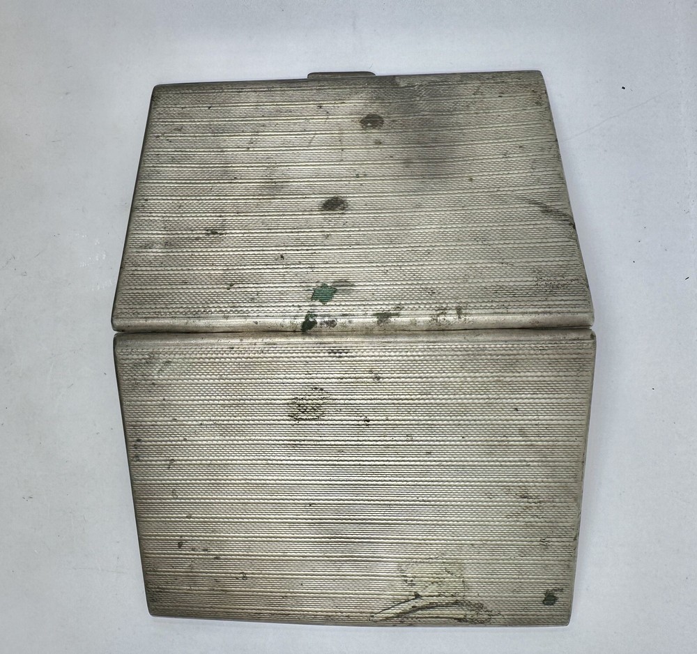 Vintage Ornate 800 Silver Cigarette Case / Compact ~ 117 grams SS-