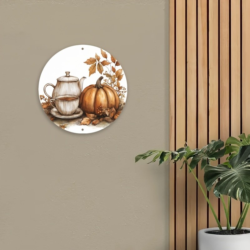 Vintage Halloween Spell Book Round Aluminum Wall Decor Spooky Gift