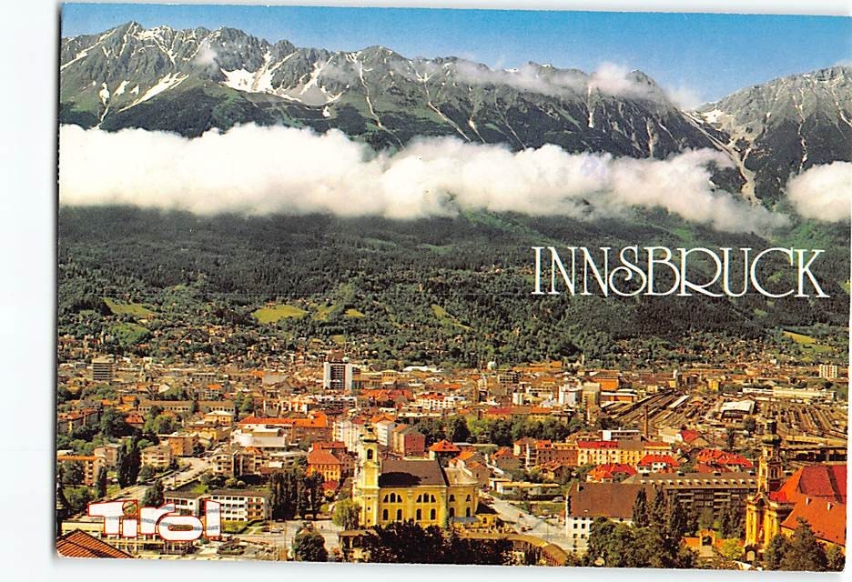 Postcard Panoramic View Innsbruck Austria