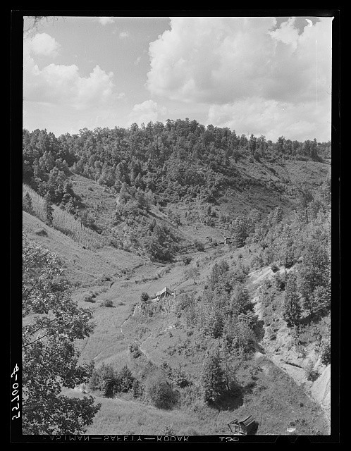 Photo:Kentucky Mountains 1940 Oct Rural Valley Hillside Landscape