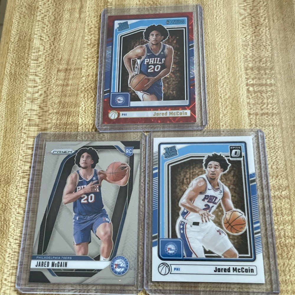 Jared McCain Rookie 3 Card Lot Oklahoma City Thunder
