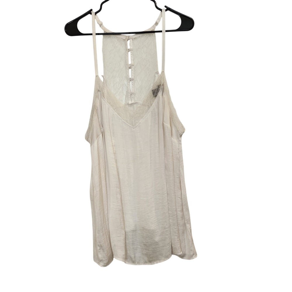 Torrid White Lace V-Neck Lightweight Boho Tank Top Adjustable Strap Size 3X