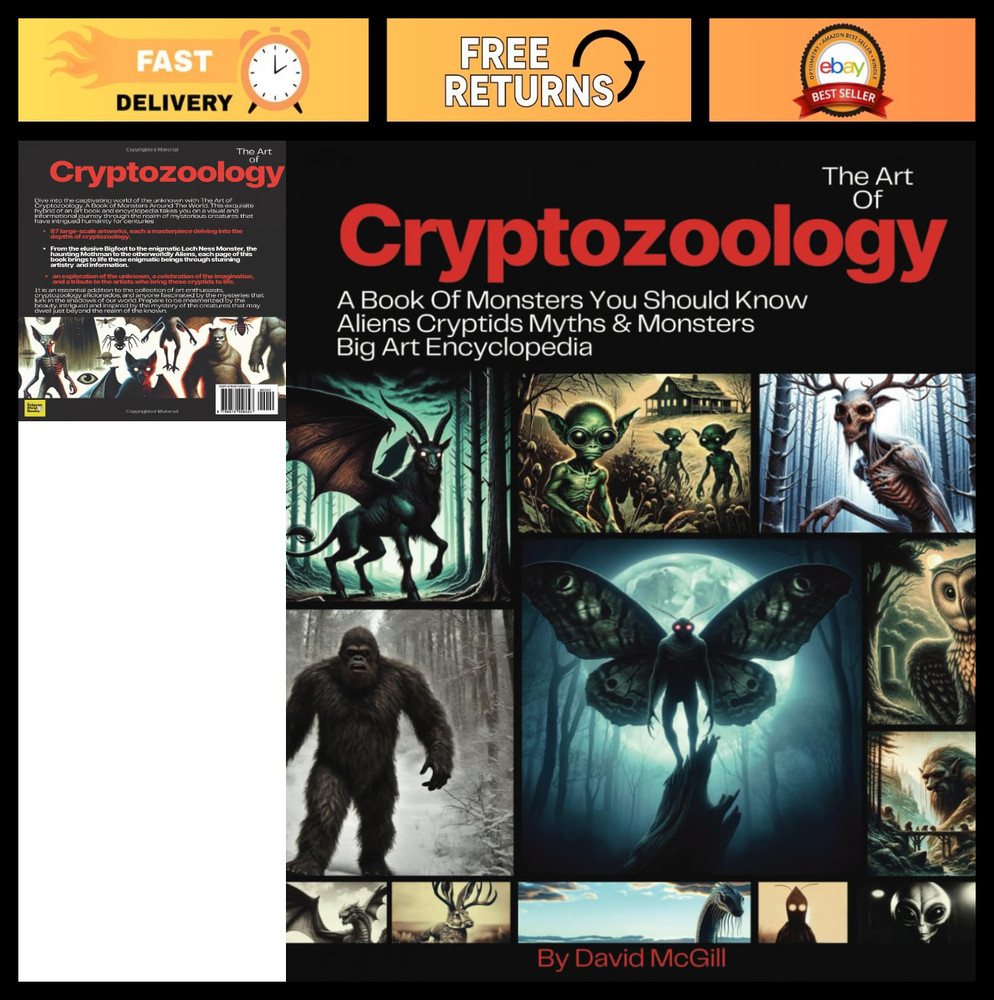 Cryptozoology Book: Explore Aliens, Cryptids, Myths & Monsters - Big Art Guide