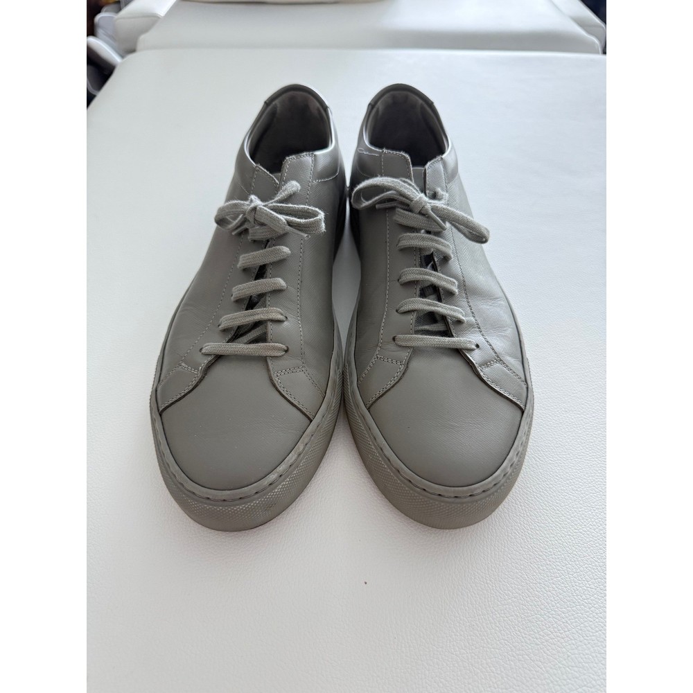 Common Projects Original Achilles Low Grey Leather Sneakers Mens 1528 44-image