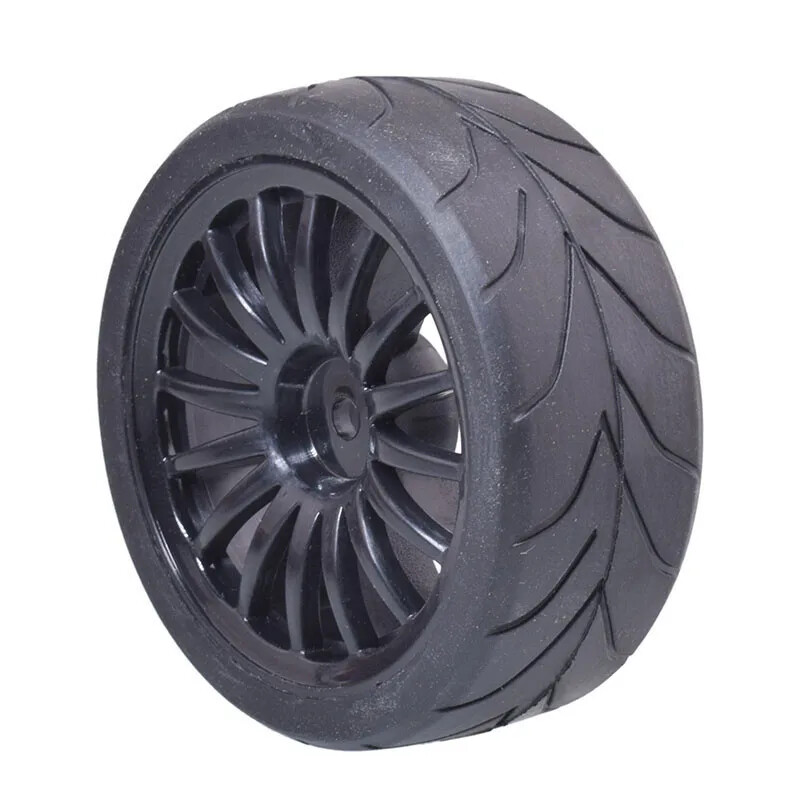 1/10 1/14 1/16 RC Rubber Tires & Plastic Wheels 4Pcs for HSP HPI Wltoys Tamiya D4