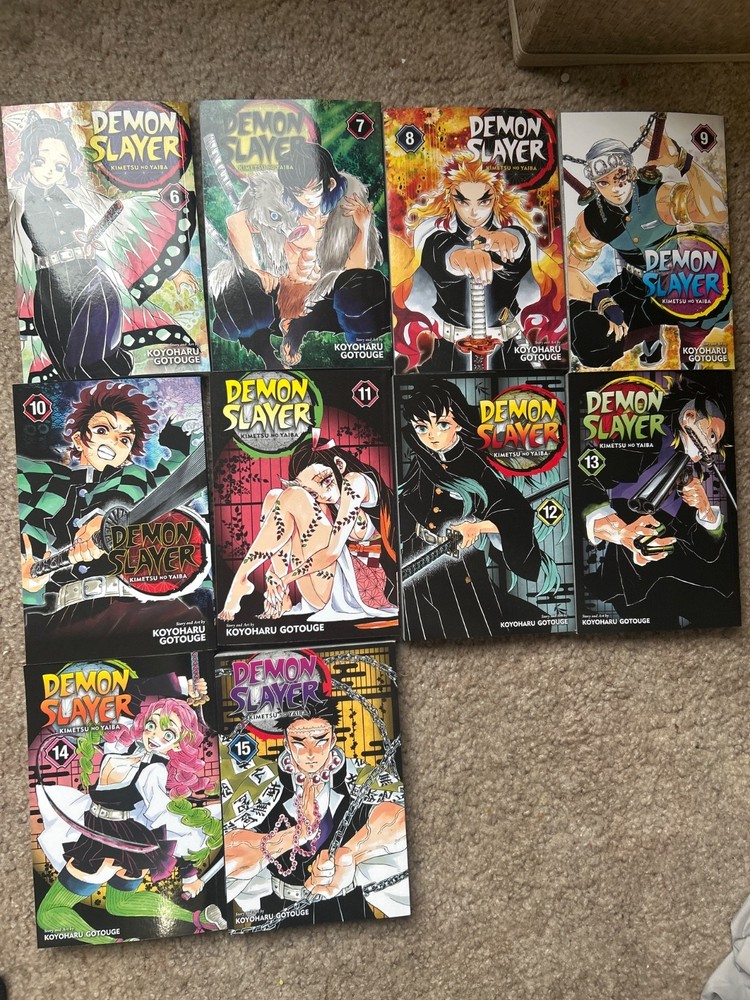 Demon Slayer Manga Kimetsu No Yaiba by Koyoharu Gotouge in english volumes 6-15