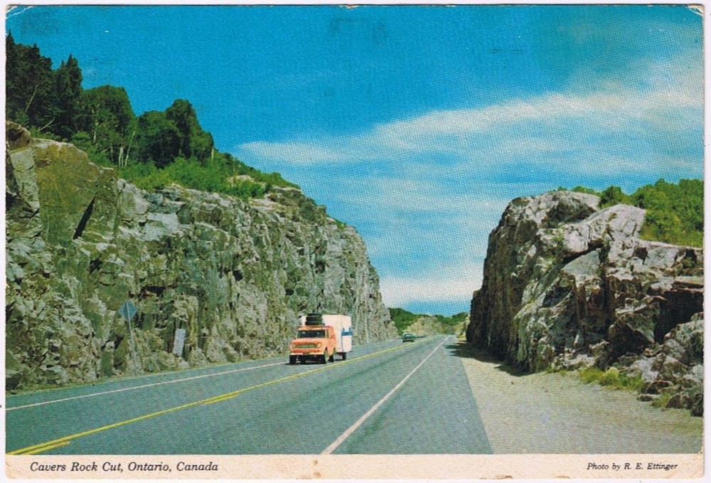 Postcard Cavers Rock Cut Ontario Along The Circle Route Lake Superior