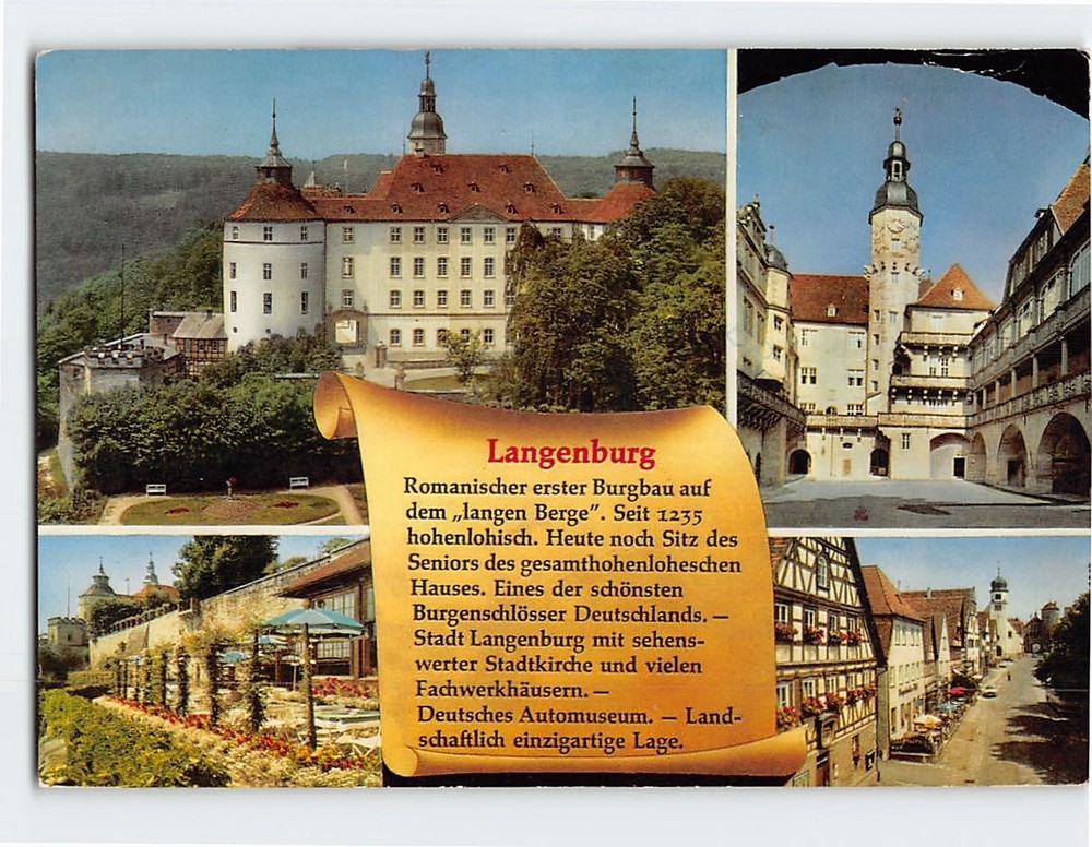 Postcard Scenes & Views Luftkurort Langenburg Germany