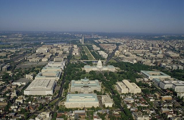 Photo:Washington DC Aerial View U.S. Capitol National Mall 1980s-2000s