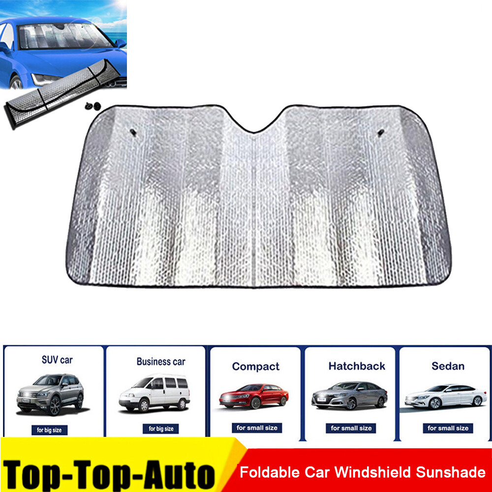 Foldable Car Sun Shade for Front & Rear Windshield UV Protection