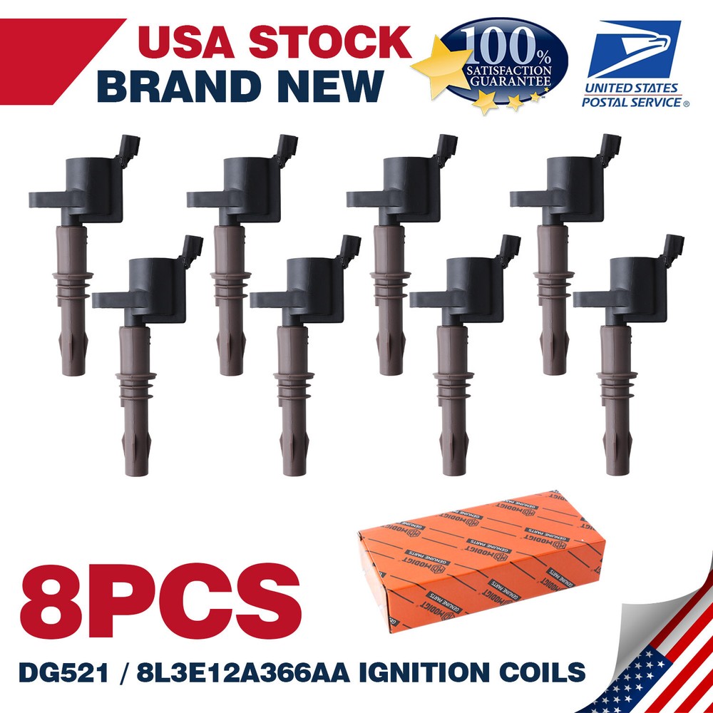 2008-2010 Ford Mustang 8Pcs Ignition Coils Set 8L3Z12029A 8L3E12A366AA DG521