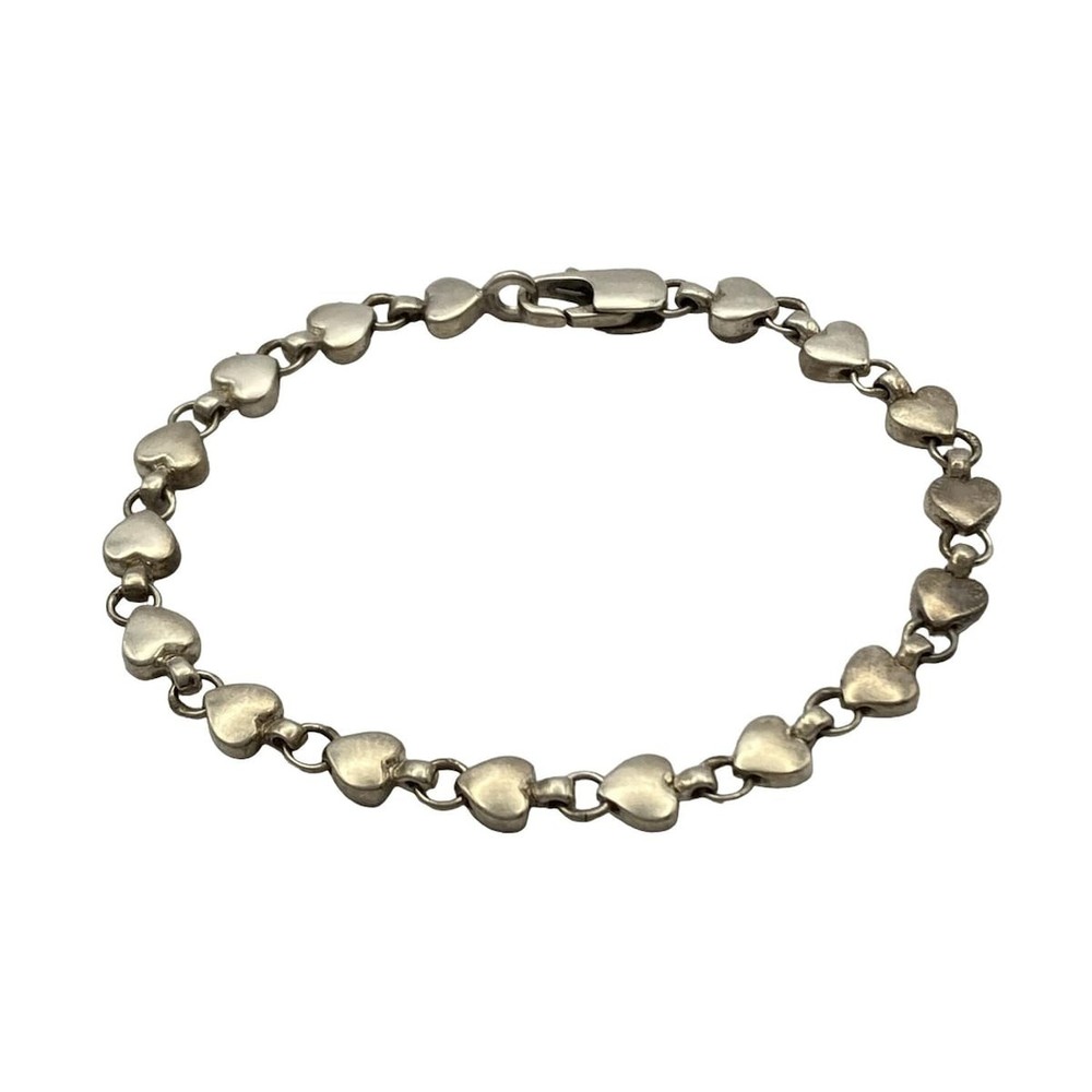 Tiffany & Co Silver Puff Heart Bracelet Pre-Owned Y0719 Gift