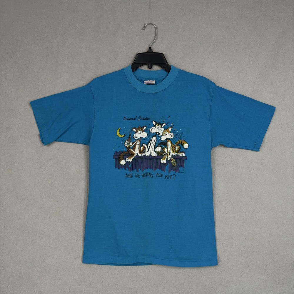 Vintage Universal Studios Shirt Mens Large Alley Cats Graphic 80s Single Stitch