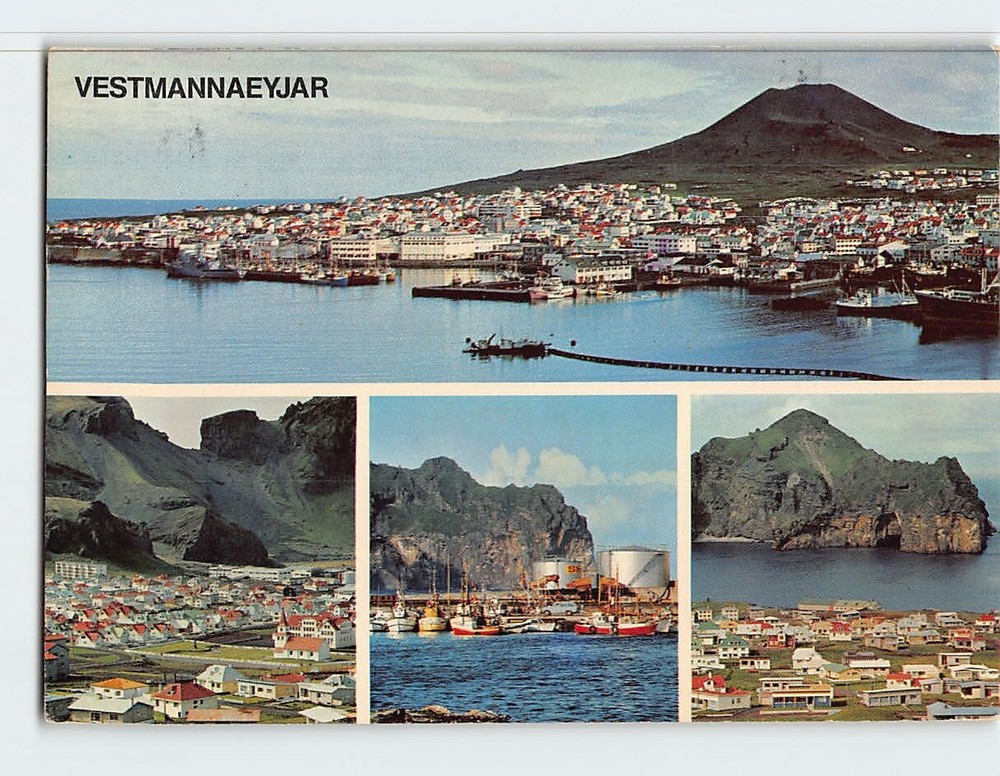 Postcard Multiple View Of  Vestmannaeyjar Iceland