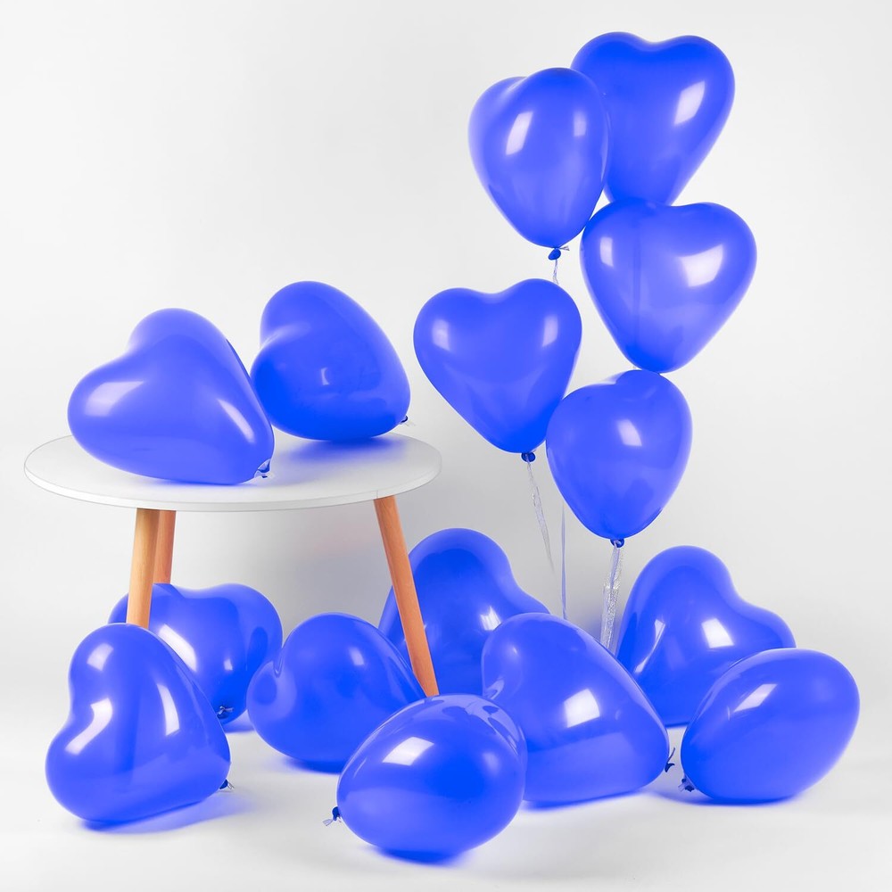 100 Pack 10 Inch Red Latex Heart Balloons for Valentine's Day Decorations
