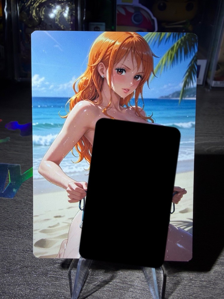 One Piece Anime Custom Nami Spicy Waifu Collectible Card Non-TCG
