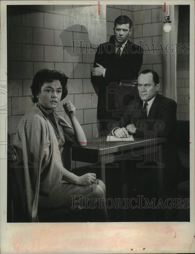 1962 Press Photo Ruth Roman, Robert Reed & E. G. Marshall star in The Defenders