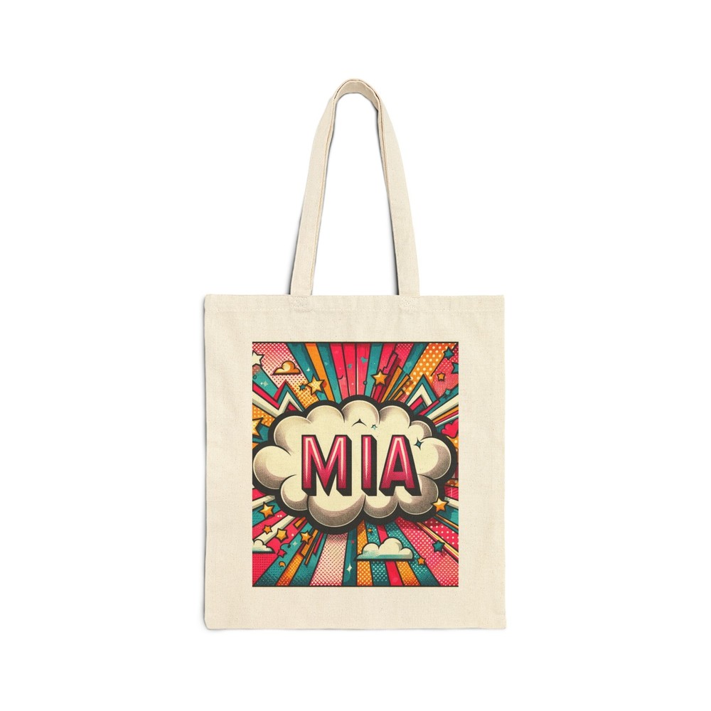 Personalized MIA Pop Art Cotton Canvas Tote Bag Gift 7 Kitschy Design
