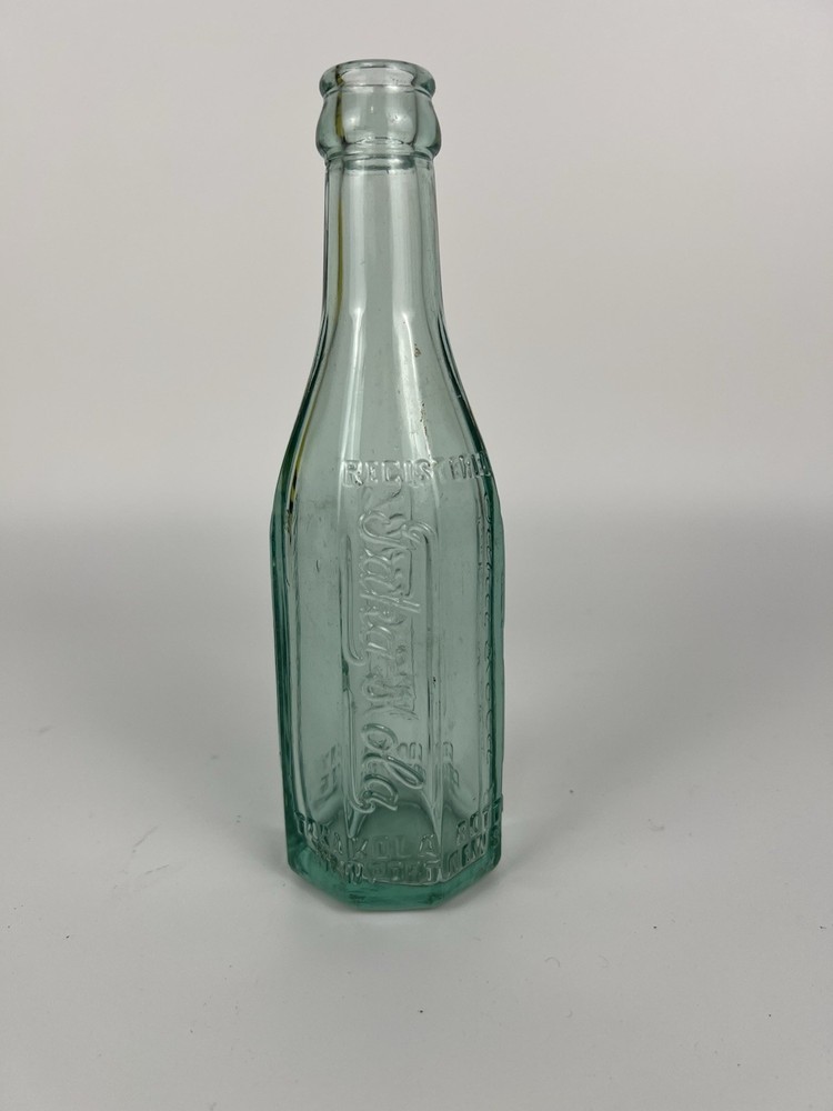 Vintage Antique Taka Kola Old Soda Bottle 6 1/2 oz. Newport News VA 8 Side Green