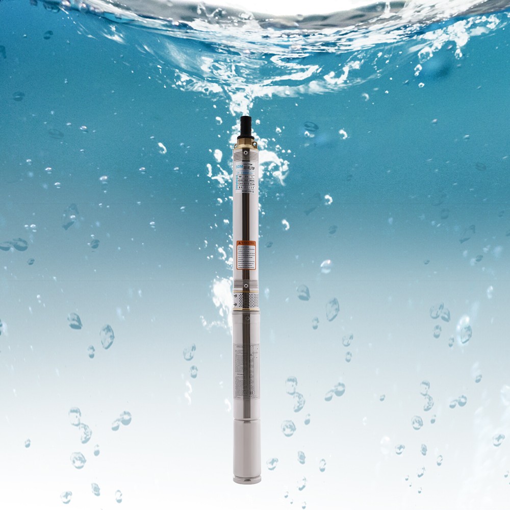 0.33HP Submersible Water Pump Deep Well Pump Stainless Steel For Farm Irrigation