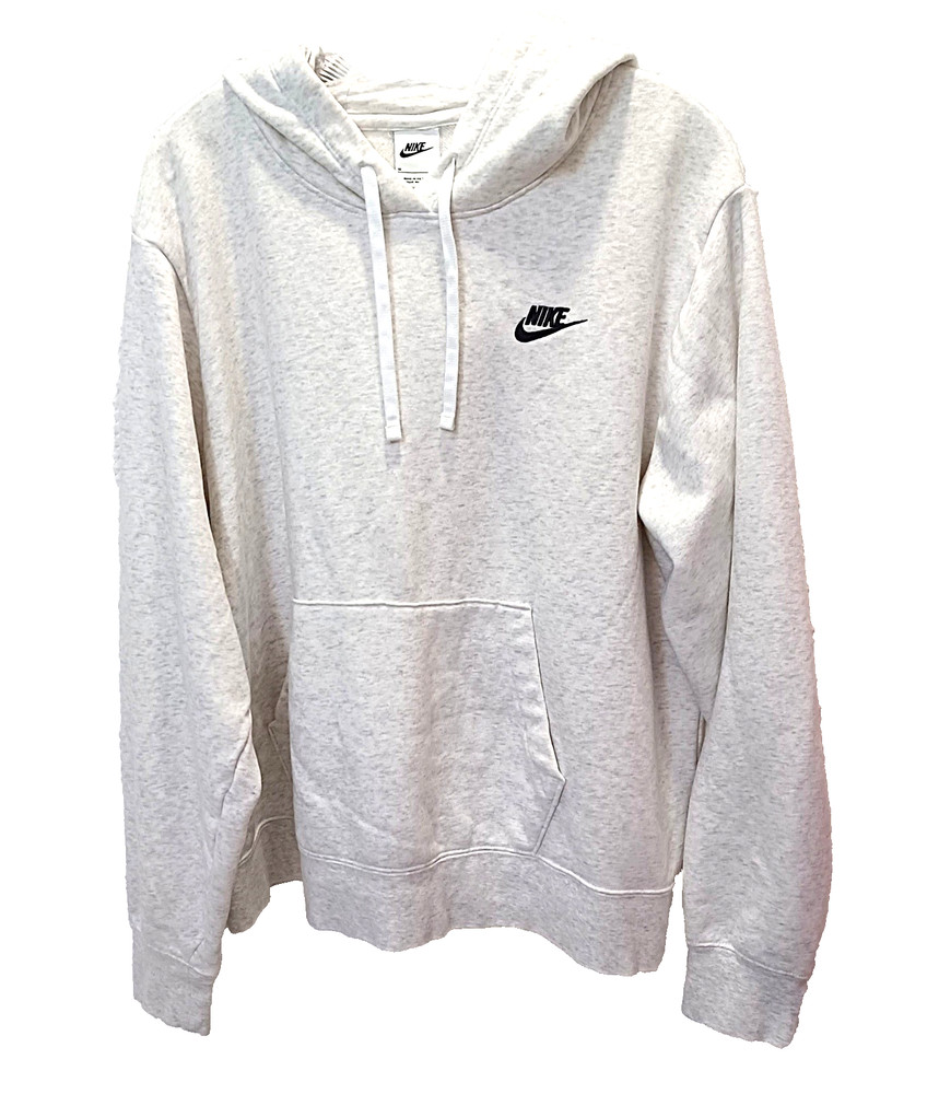 NIKE Sportwear Pullover Hoodie Sweatshirt Embroidered Logo Gray Women's Size 1X