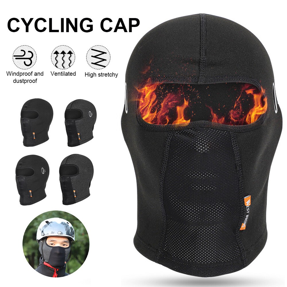 Windproof Fleece-Lined Cycling Balaclava for Winter Warmth and Face Protection