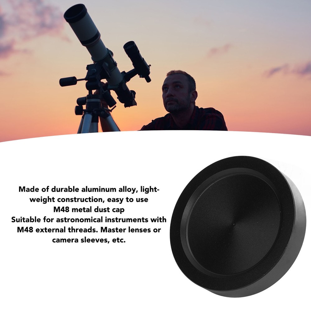 Telescope Eyepiece Dust Cap M48 X 0.75 Aluminum Alloy Eyepiece Thread Dust Cover