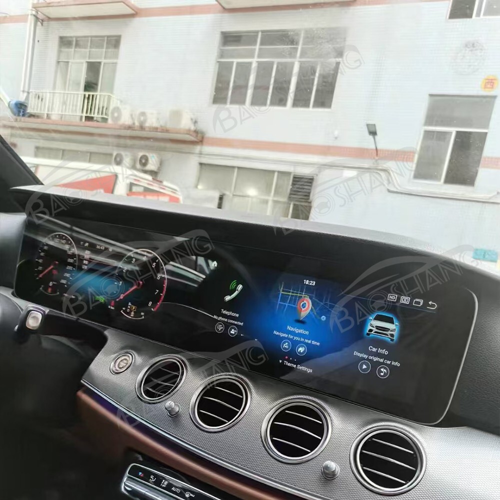7-Inch Dual Screen Android Car Radio for Mercedes E-Class 2017-2019 with Digital Cluster  