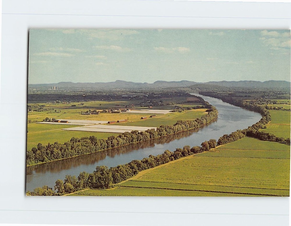 Postcard Connecticut River From Sugar Loaf Mtn. Deerfield Massachusetts USA