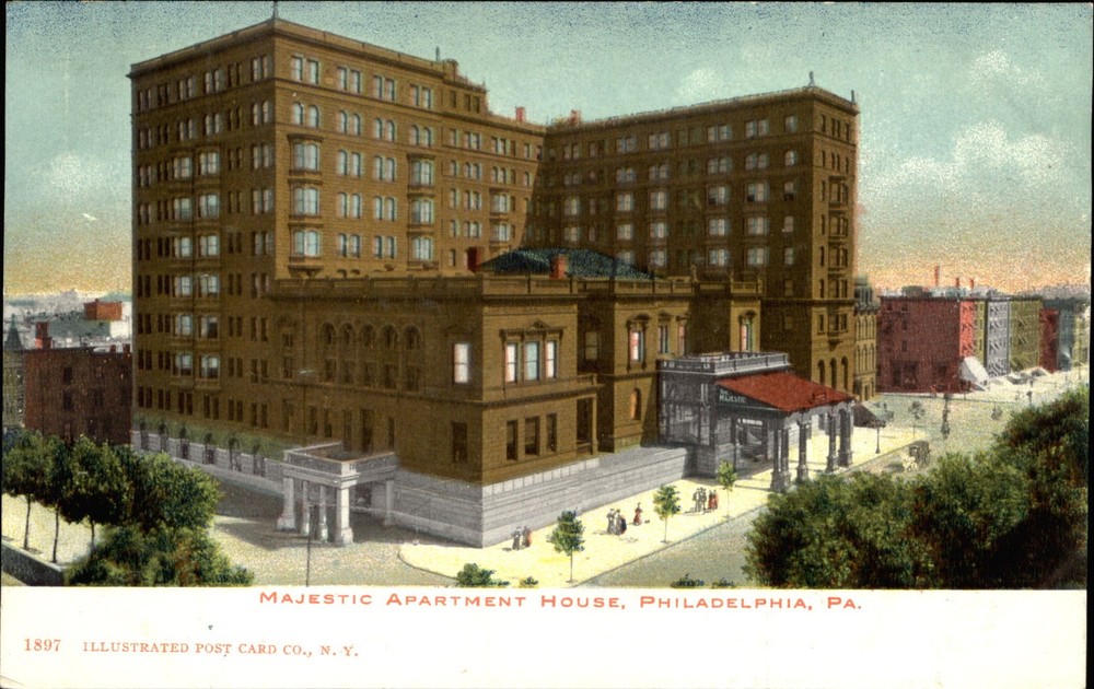 Majestic Apartment House ~ Philadelphia Pennsylvania PA ~ UDB c1905 unused