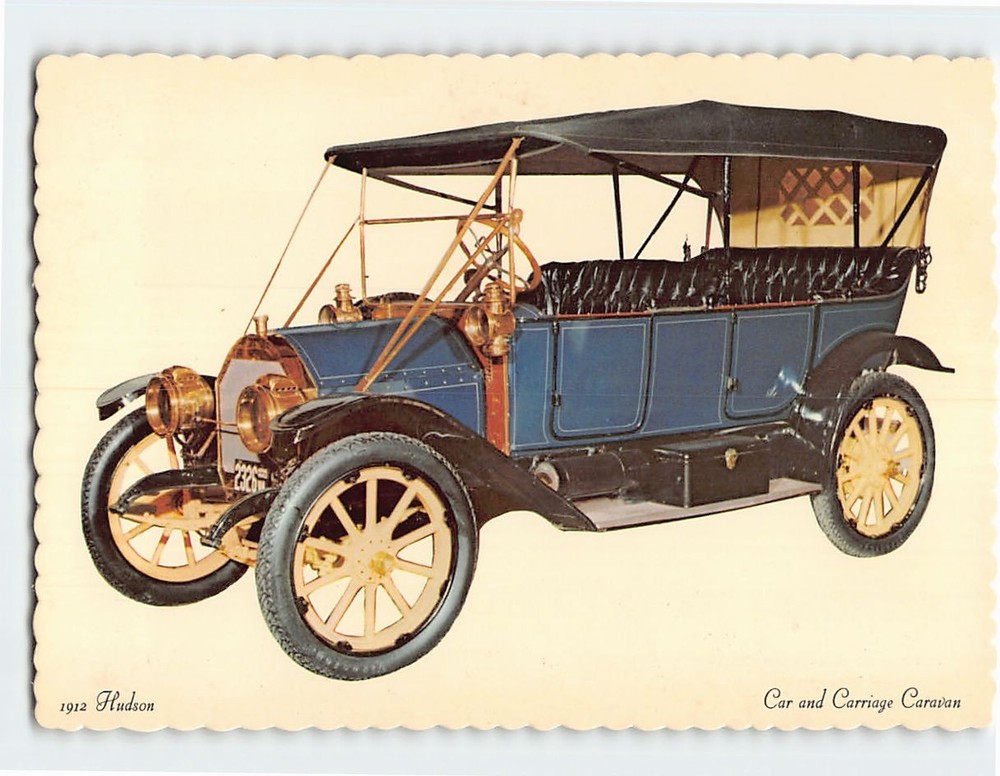 Postcard 1912 Hudson Car and Carriage Caravan Luray Caverns Luray Virginia USA