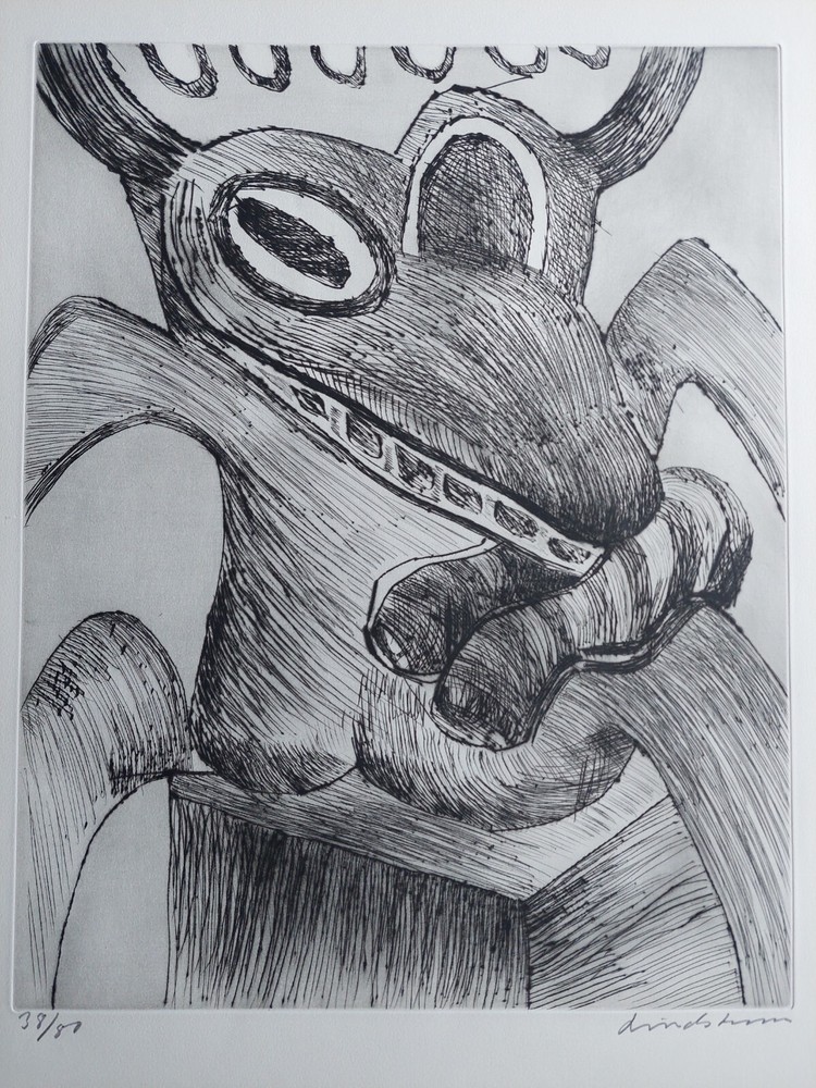 Bengt LINDSTRÖM Signed drypoint engraving 