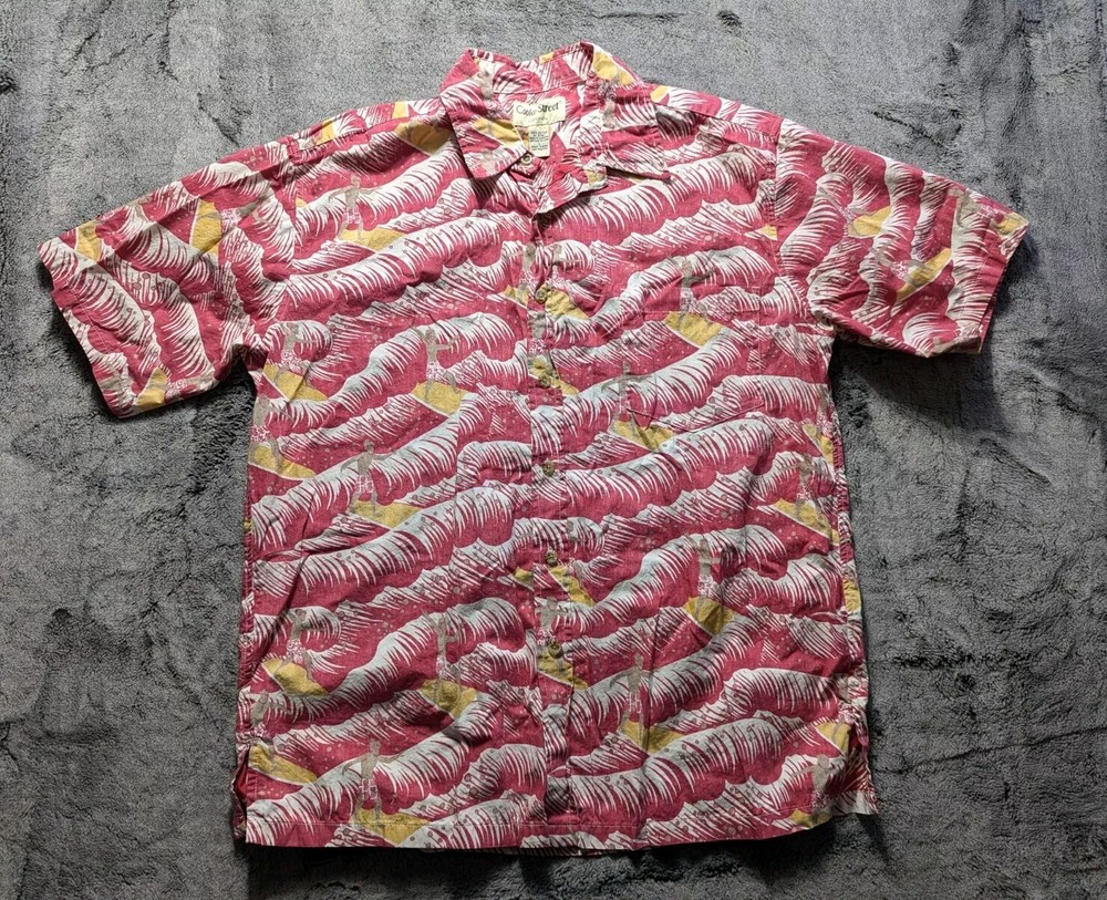 Cooke Street Short Sleeve Button Up Hawaiian Shirt Men's Size Large