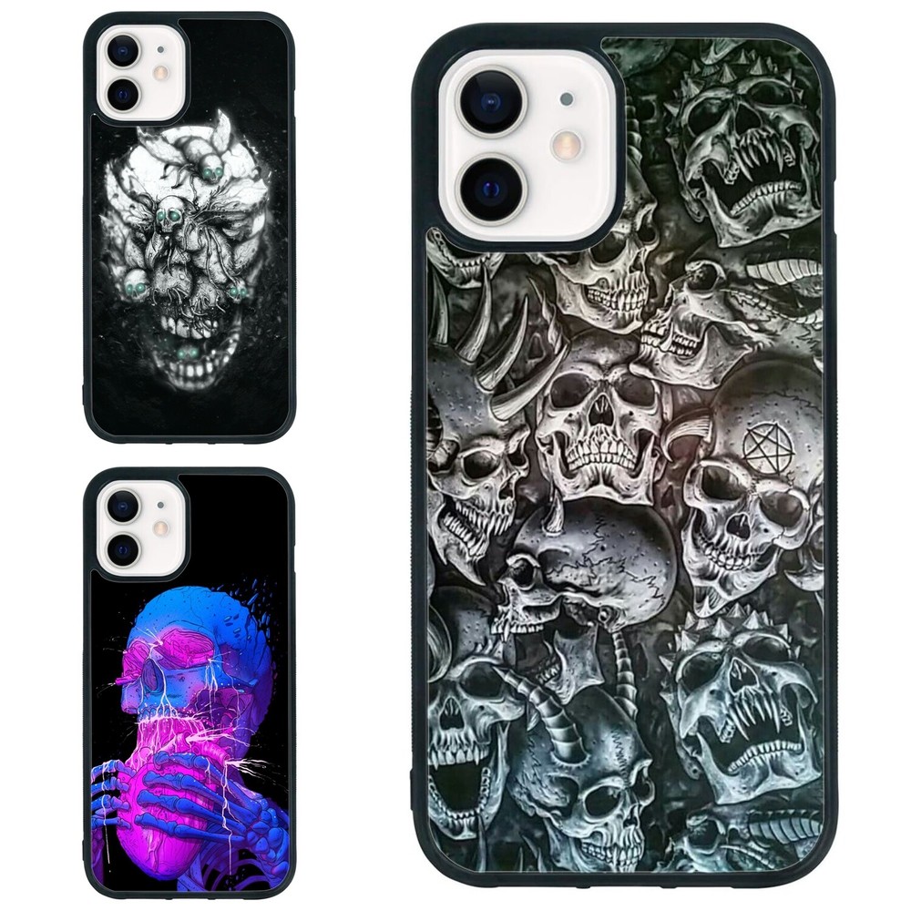 For iPhone XS XR 6 7 8 Plus SE 2nd 3rd TPU Cover grave graveyard skull rise dead