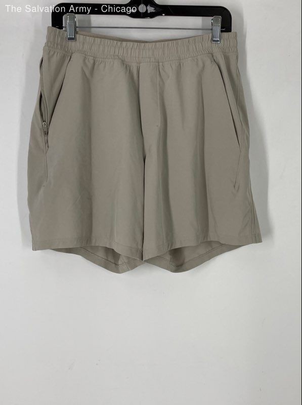 Lululemon Mens Light Green Elastic Waist Activewear Athletic Shorts Size Medium