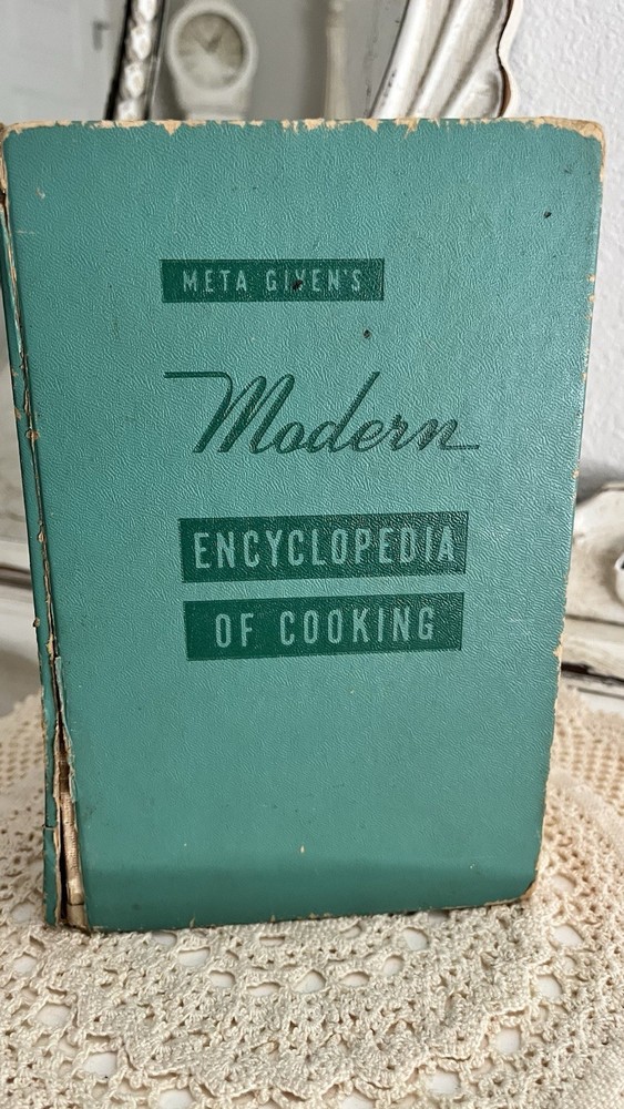 Vintage 1957 Meta Given's Modern Encyclopedia of Cooking Cookbook Vol 1 Teal