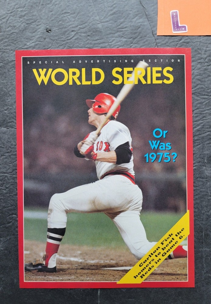 Carlton Fisk Homers In Game 6 World Series 1975 (1992 Magazine clipping)