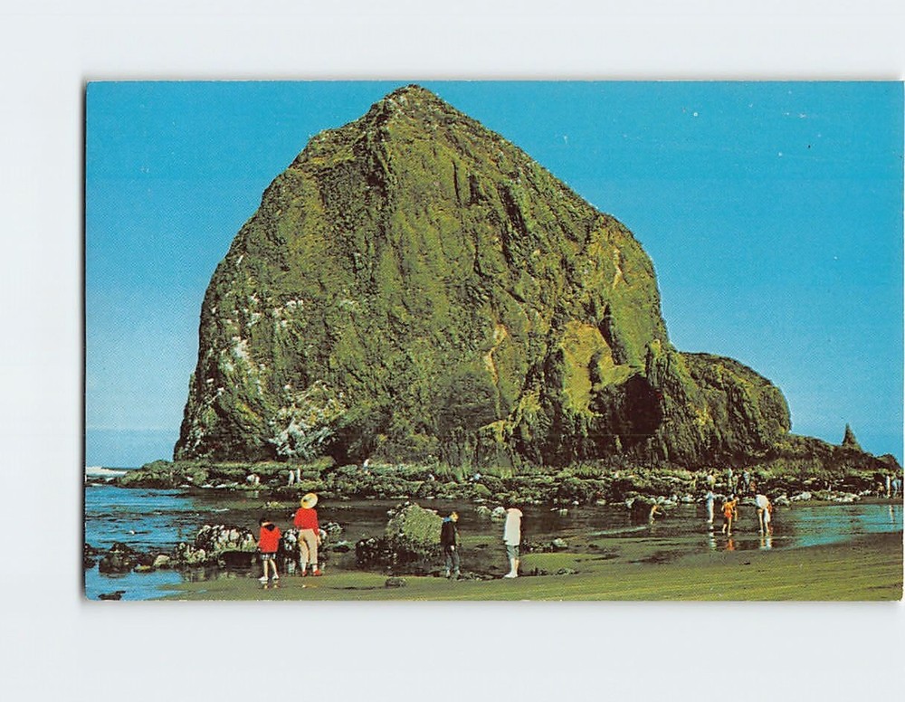 Postcard Haystack Rock Cannon Beach Oregon USA