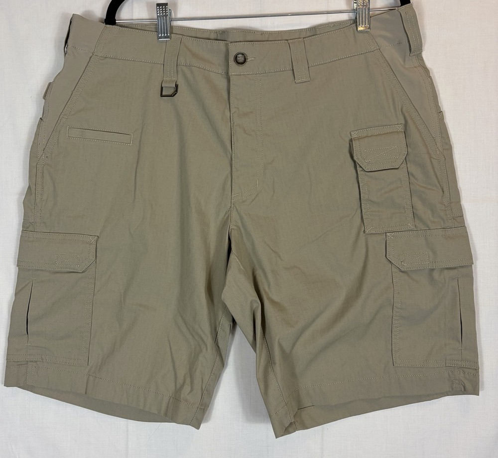 5.11 Tactical Cargo Shorts Ripstop Khaki 10.5” Inseam Khaki Size 38