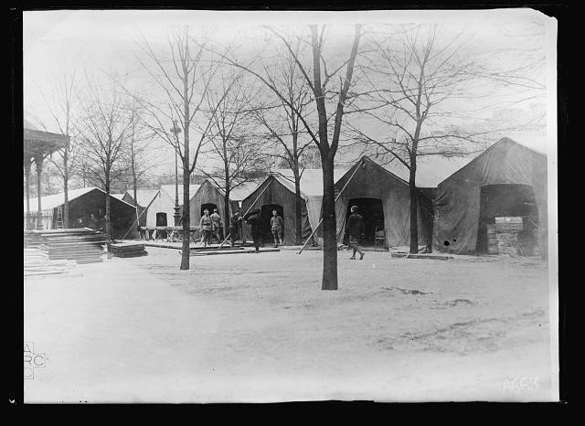 Paris France 1919 American Red Cross Canteen Enlisted Mens Hotel tents