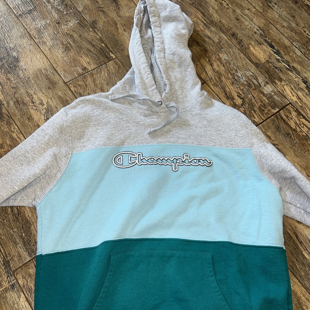 Champion Authentic Medium Athletic Wear Pullover Spellout Hoodie Sweater