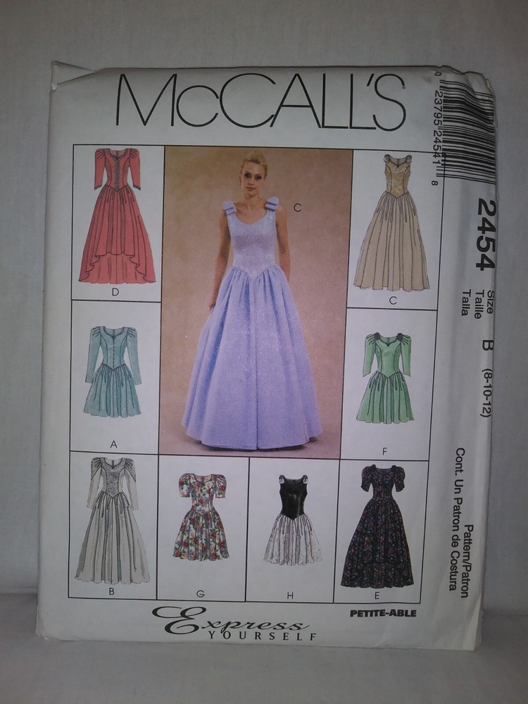 McCall’s Pattern # 2454 – Misses’ Dress in Two Lengths – Size 8-10-12 [B]- UNCUT