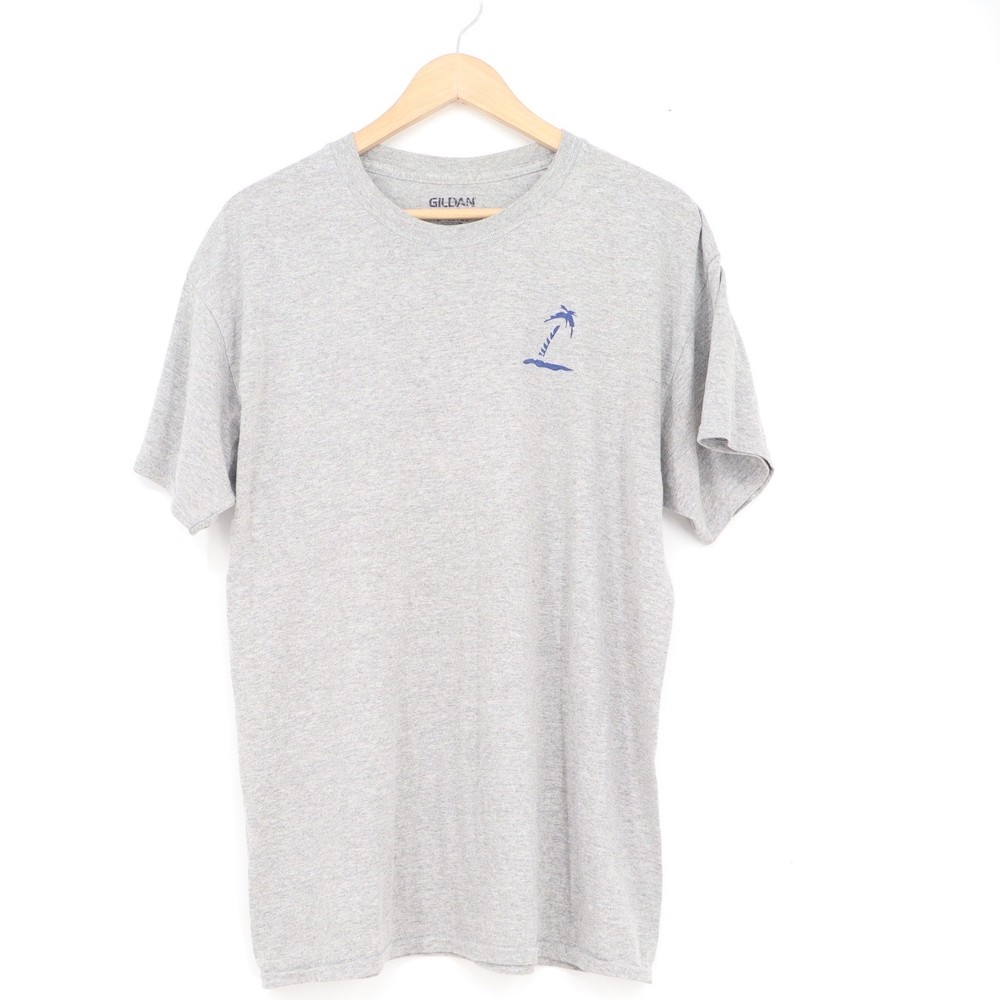 Gildan DryBlend Mens Gray Cooper Island BVI Funny Boating Graphic T-Shirt Size M